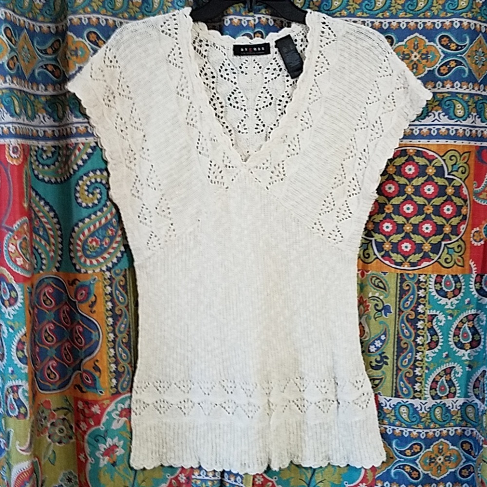 Laced-look Sleeveless Knit